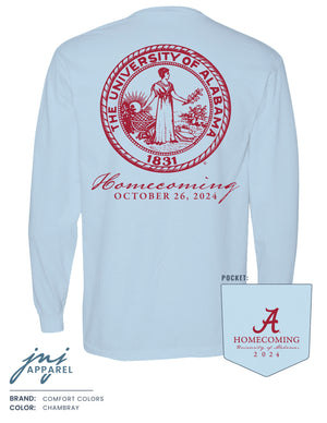 Alabama Homecoming Long Sleeve T-Shirt 2024 - Presale