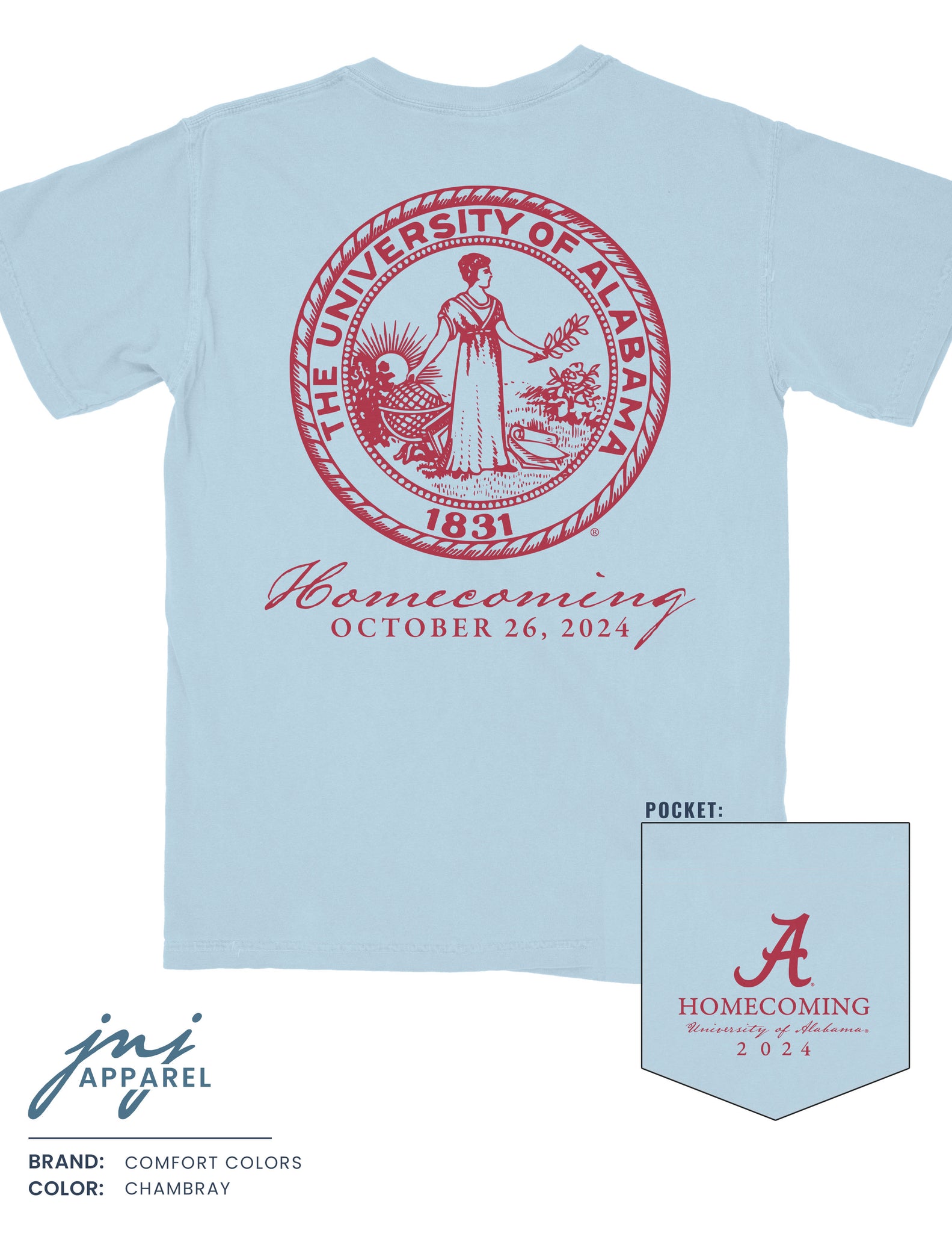 Alabama Homecoming T-Shirt 2024 - Presale