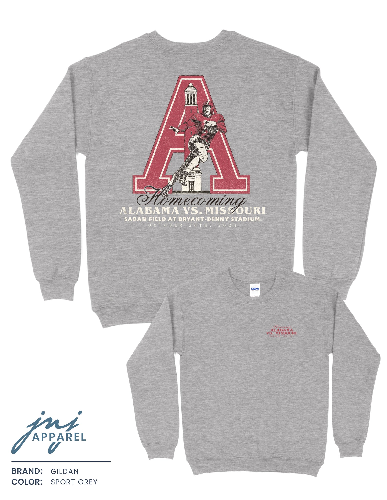 Alabama vs. Missouri Crewneck 2024 - Presale