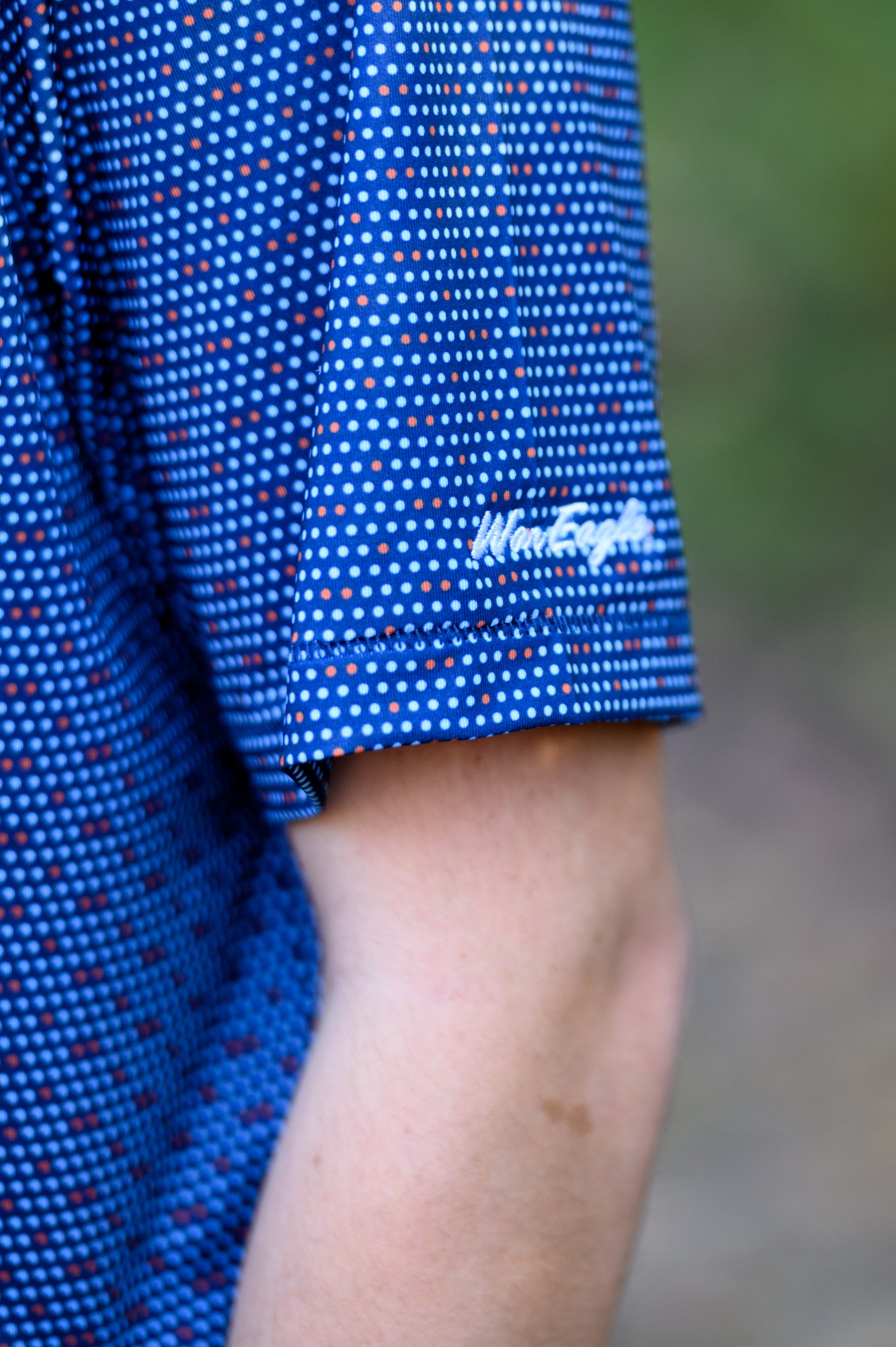 AU Team Dot Auburn Polo Shirt Sleeve Detail