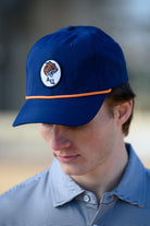 Auburn University AU Tiger Patch Hat Navy JNJ Classic Rope Hat with Orange Rope and White AU Tiger Patch