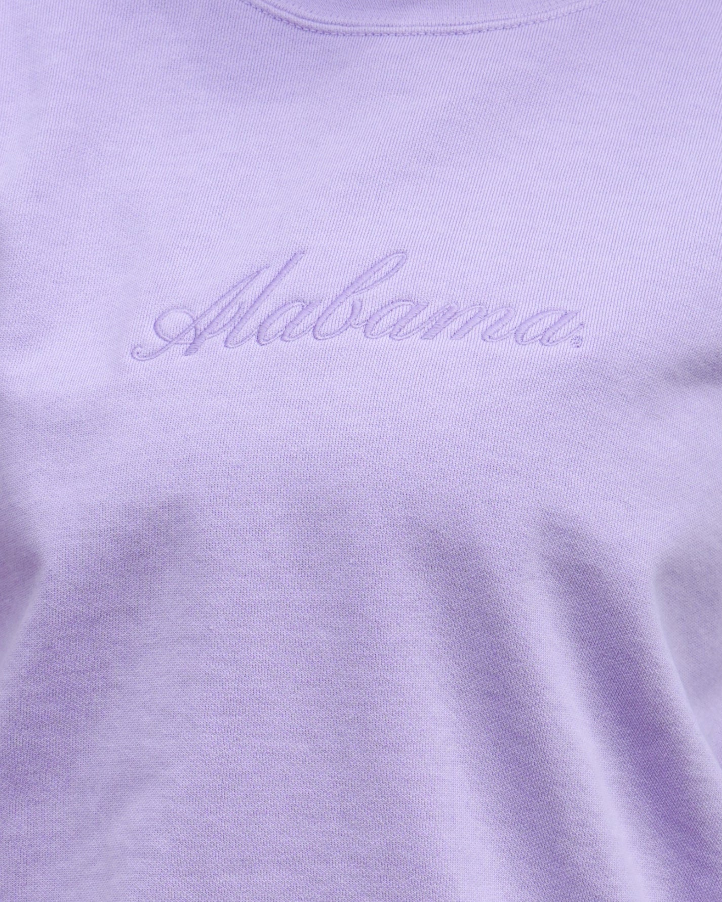 University of Alabama Alabama Classic Tonal Light Purple Ladies' Comfort Colors Crewneck with Purple embroidery reading "Alabama"