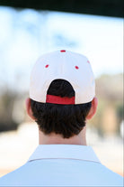 University of Alabama Khaki/Crimson Rope Hat with an image of the Vintage A and the text "Alabama Crimson Tide" surrounding the image