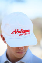 University of Alabama White Hat with Red script “Alabama Crimson Tide”