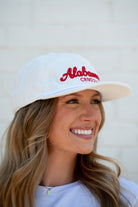 University of Alabama White Hat with Red script “Alabama Crimson Tide”
