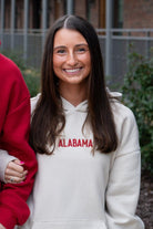 University of Alabama Cream American Apparel Hoodie with red embroidered "ALABAMA"