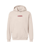  University of Alabama Cream American Apparel Hoodie with red embroidered "ALABAMA"
