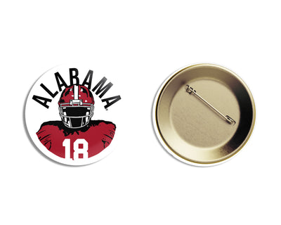Alabama Football Player Button