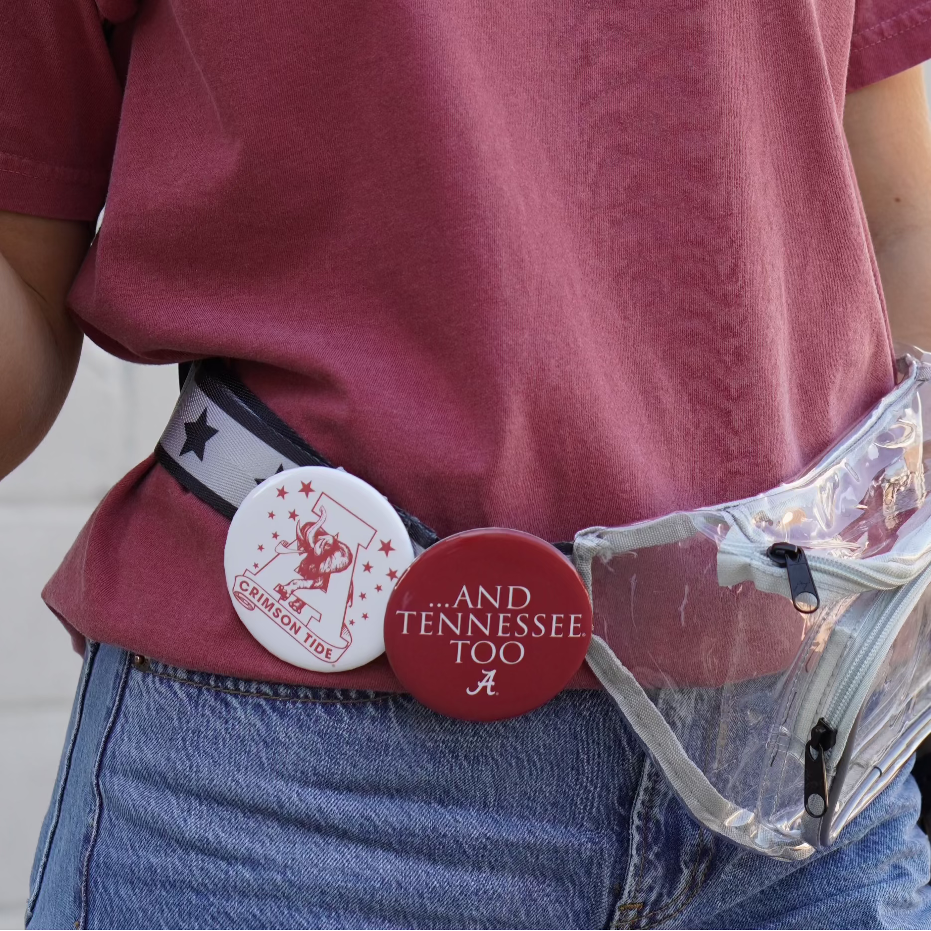 University of Alabama Red T-Shirt with White text “…And Tennessee Too”