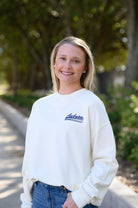 Auburn University Cream Sweatshirt with Navy “Auburn” script and baseball bat embroidery