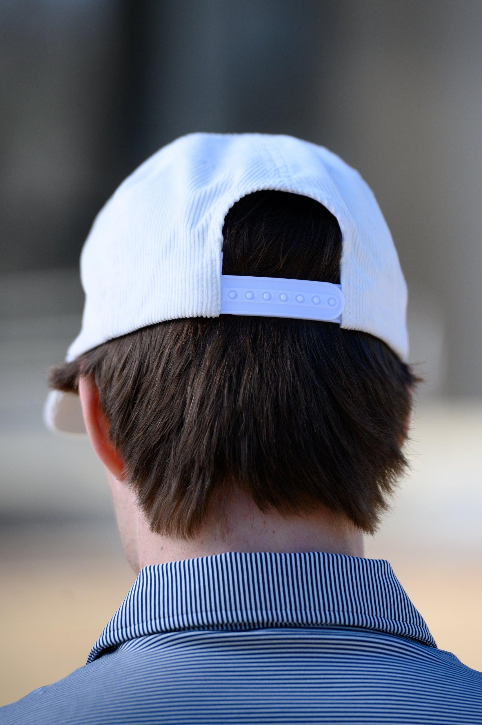Auburn University White Hat with Navy script “Auburn Tigers."
Snapback Hat