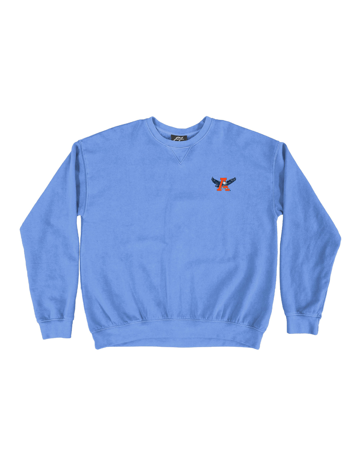 Auburn University Bright Blue Crewneck with Auburn Eagle logo embroidery