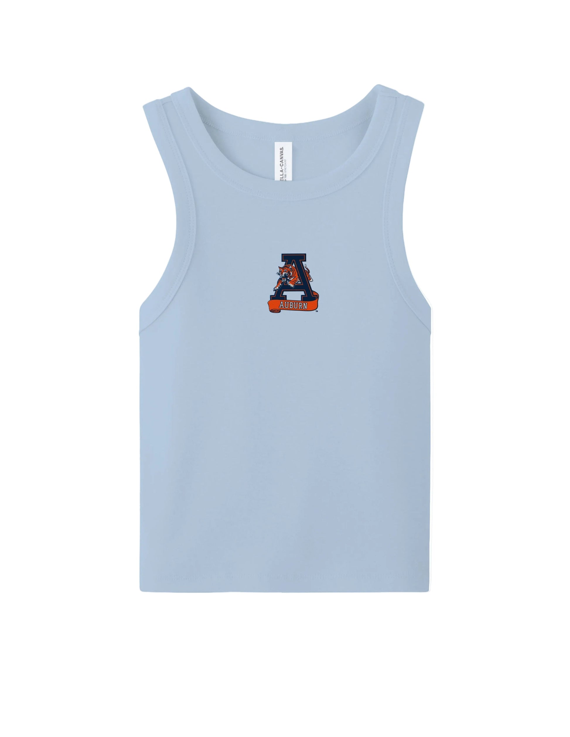 Auburn University Light Blue Tank with Leaping Tiger logo embroidery