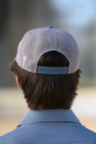 Auburn University Dusty Navy Hat featuring a patch with a tiger fishing lure with the Blue text “Auburn."
Snapback Trucker
