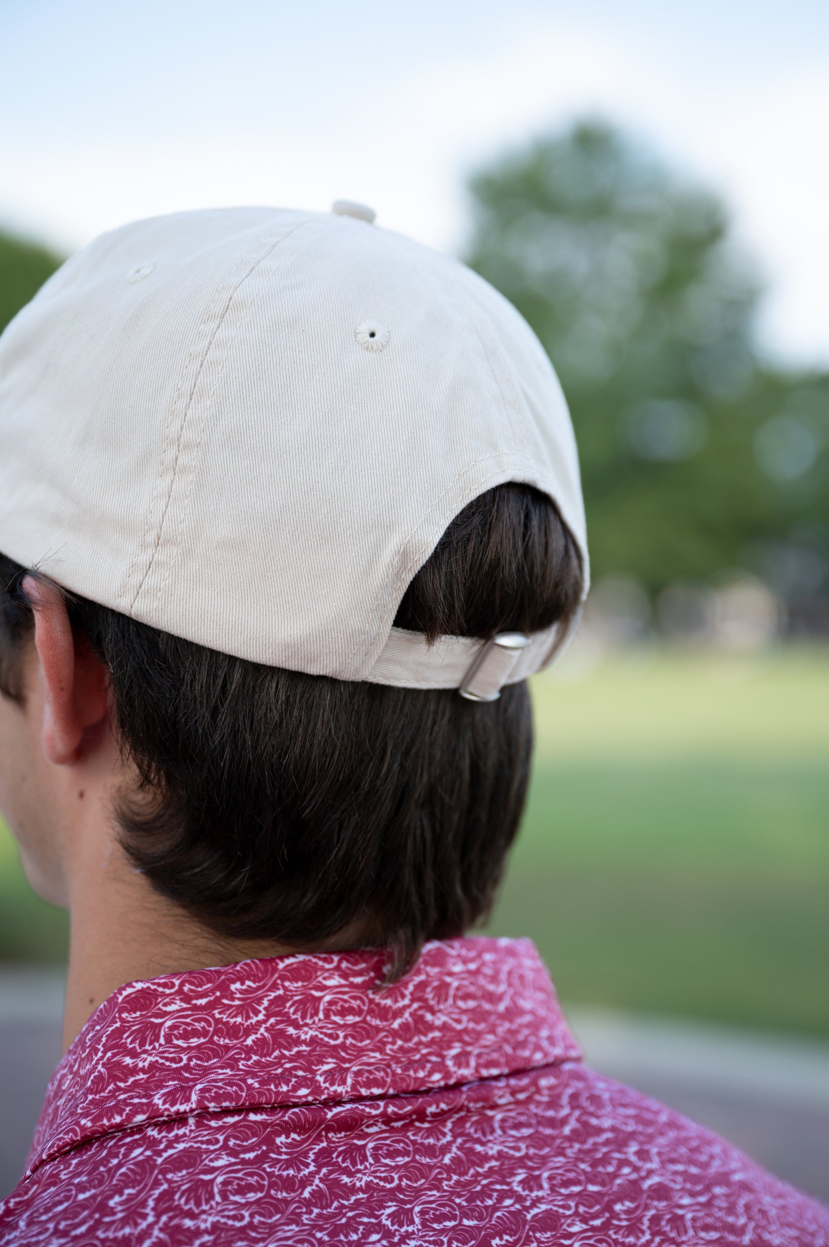 University of Alabama White Dad Hat with Red text "BAMA"