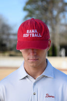 University of Alabama Red Dad Hat with White "Bama Softball" Embroidery