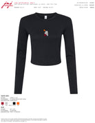 University of Alabama Black Ladies Long Sleeve T-Shirt with the Basketball Al Logo embroidered on the middle of the chest