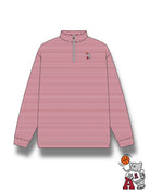 University of Alabama ¼ Zip Crimson Stripe Pullover with Basketball Al Logo Embroidery on the chest