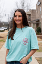 University of Alabama Mint T-Shirt with the Elephant Seal Logo on the front pocket