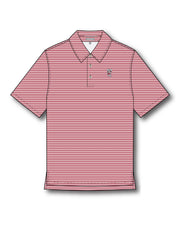 University of Alabama Men’s Crimson Stripe polo with Big Al logo embroidery