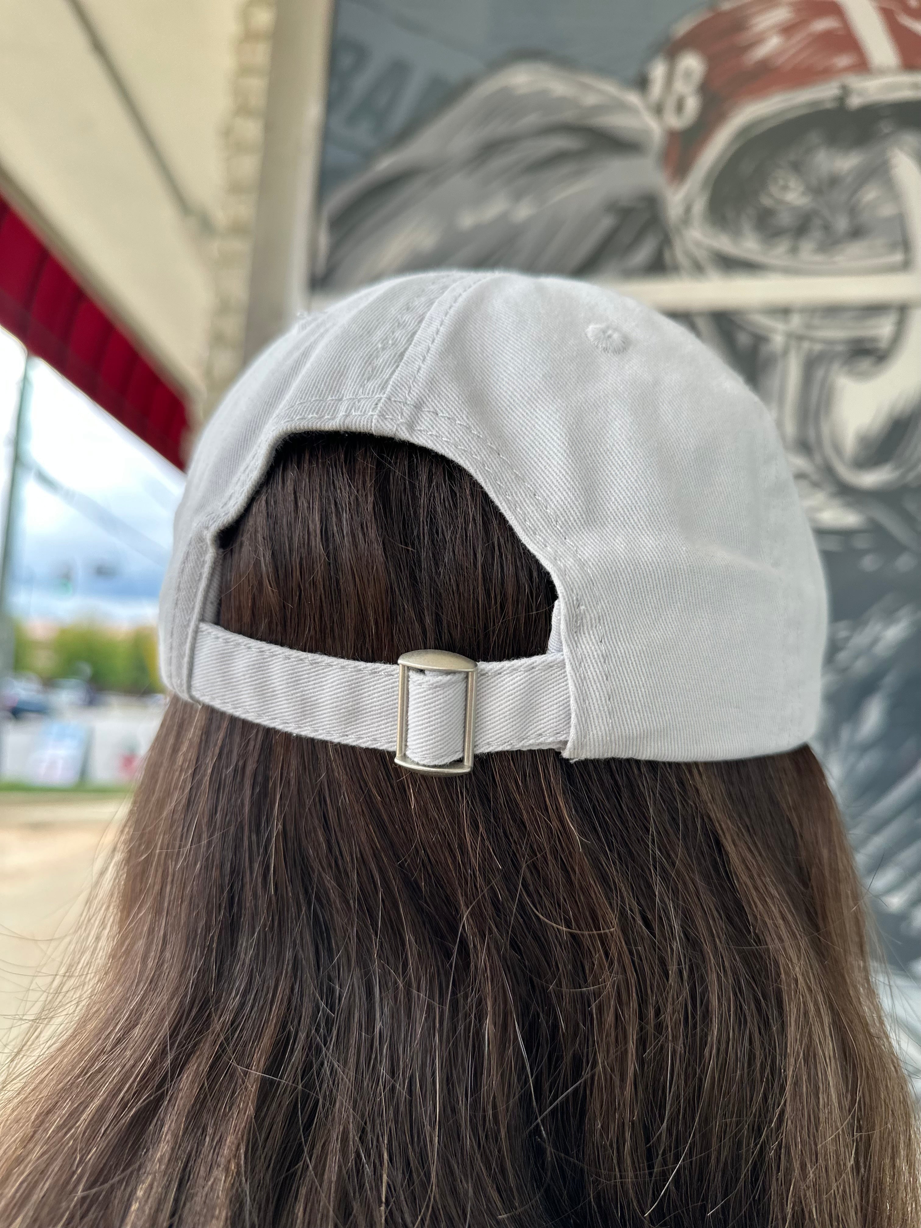 University of Alabama White Dad Hat with Red Block A embroidery
