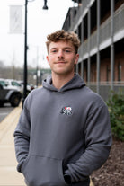 University of Alabama Dark Grey Hoodie with the Blue Collar Big Al logo embroidery 