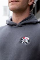 University of Alabama Dark Grey Hoodie with the Blue Collar Big Al logo embroidery 