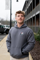 University of Alabama Dark Grey Hoodie with the Blue Collar Big Al logo embroidery 