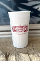 University of Alabama White Stadium Cup with a Red illustration of Bryant-Denny Stadium