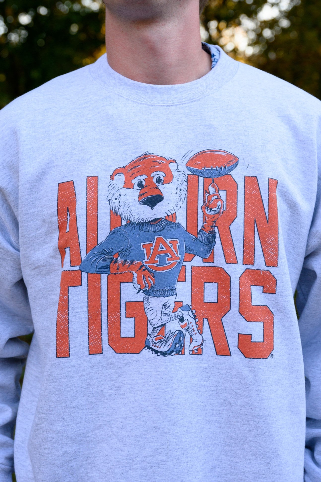 Chill Aubie Auburn Sweatshirt Close Up
