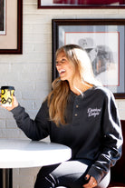 University of Alabama Black Henley with White Dixieland Delight embroidery