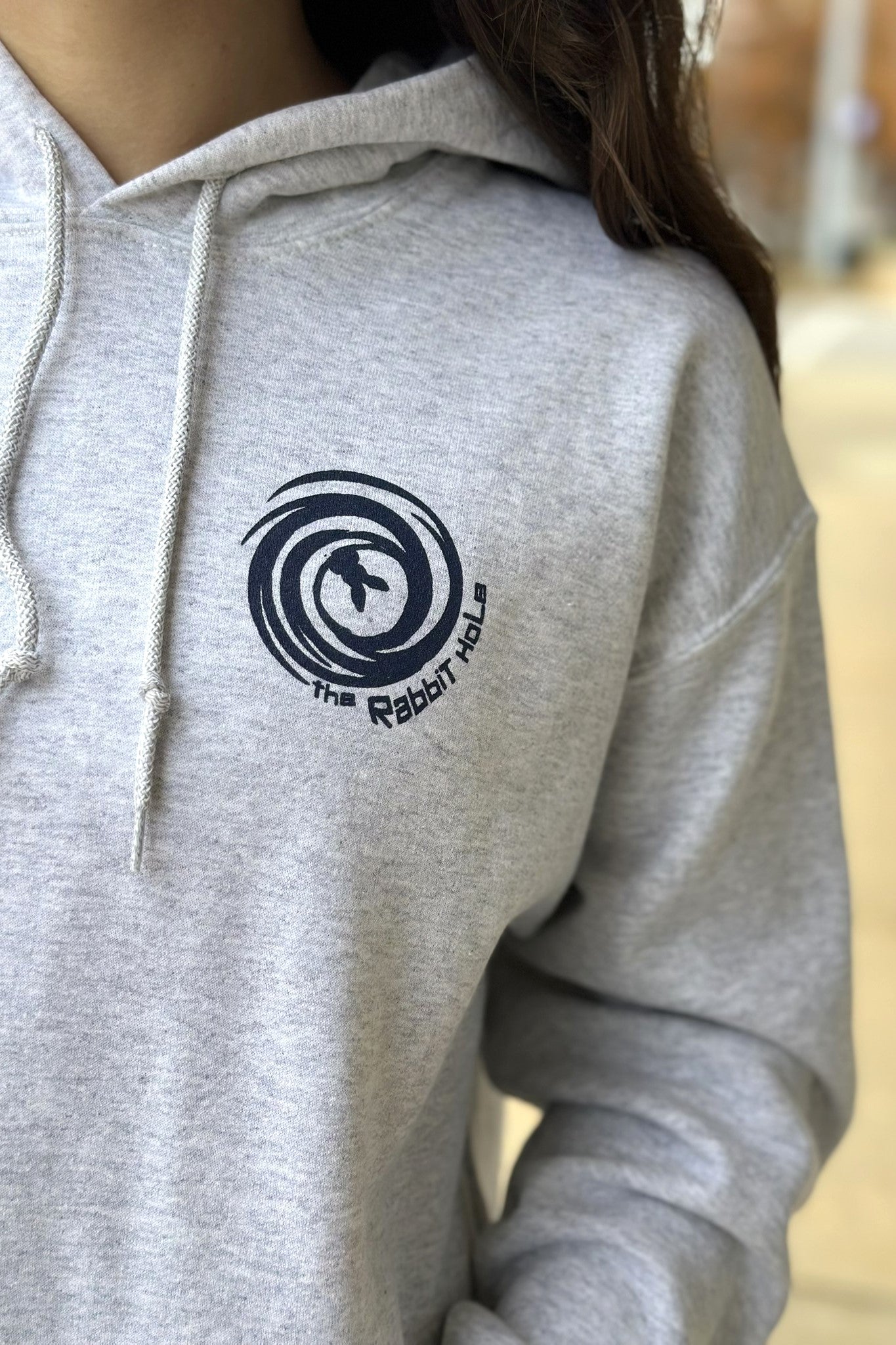 Down The Rabbit Hole Hoodie Front