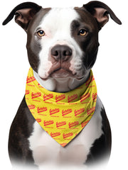 Gallettes Yellow Dog Bandana with Red Gallettes Logos