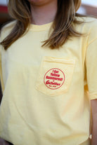 Gallettes Yellow T-Shirt with a Font Pocket with Red "I Got Yellow Hammered"