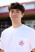 Gallettes White T-Shirt with a Font Pocket with Red "I Got Yellow Hammered"