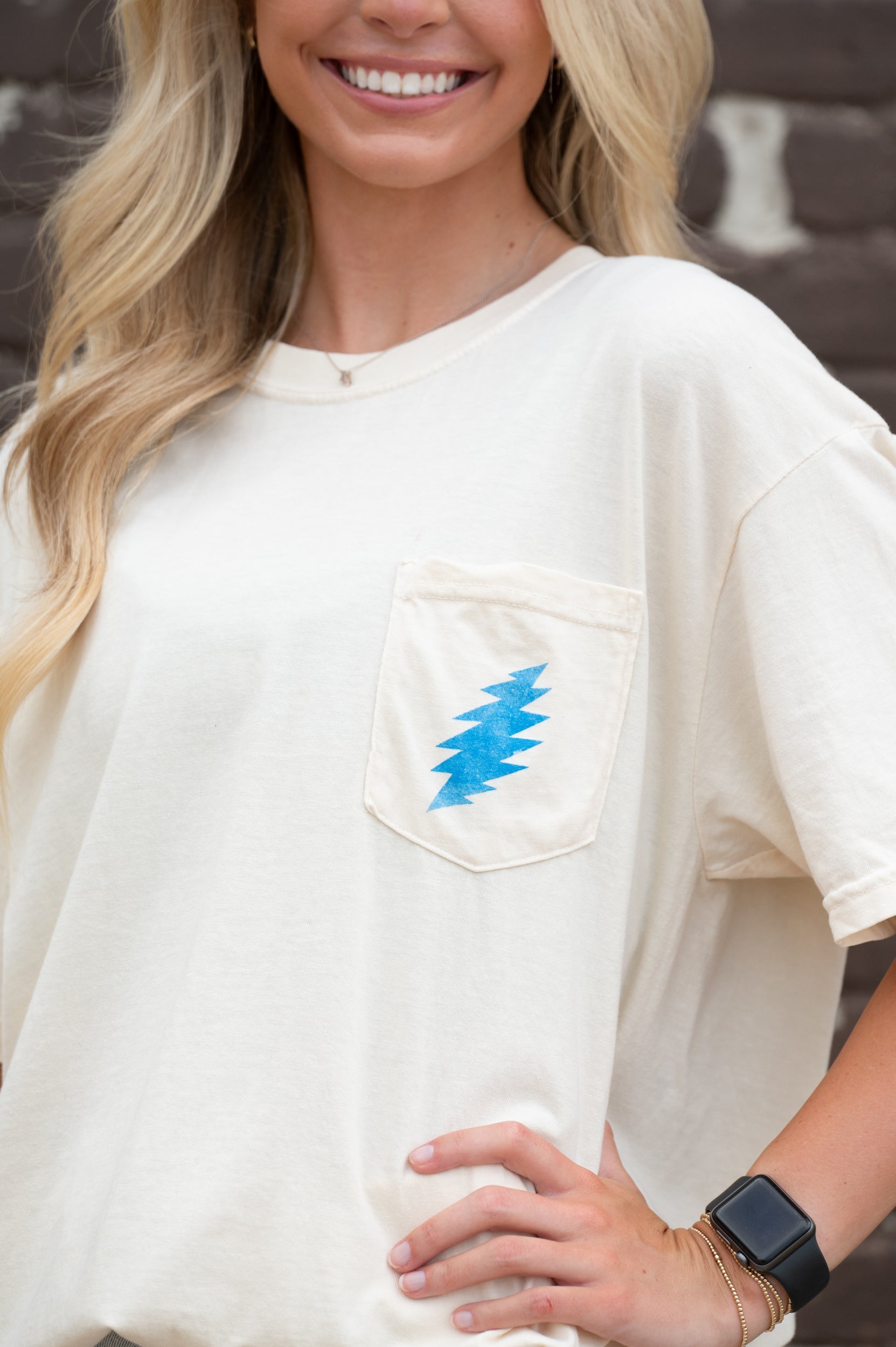 Grateful Lake front pocket with the Grateful Dead lightning bolt
