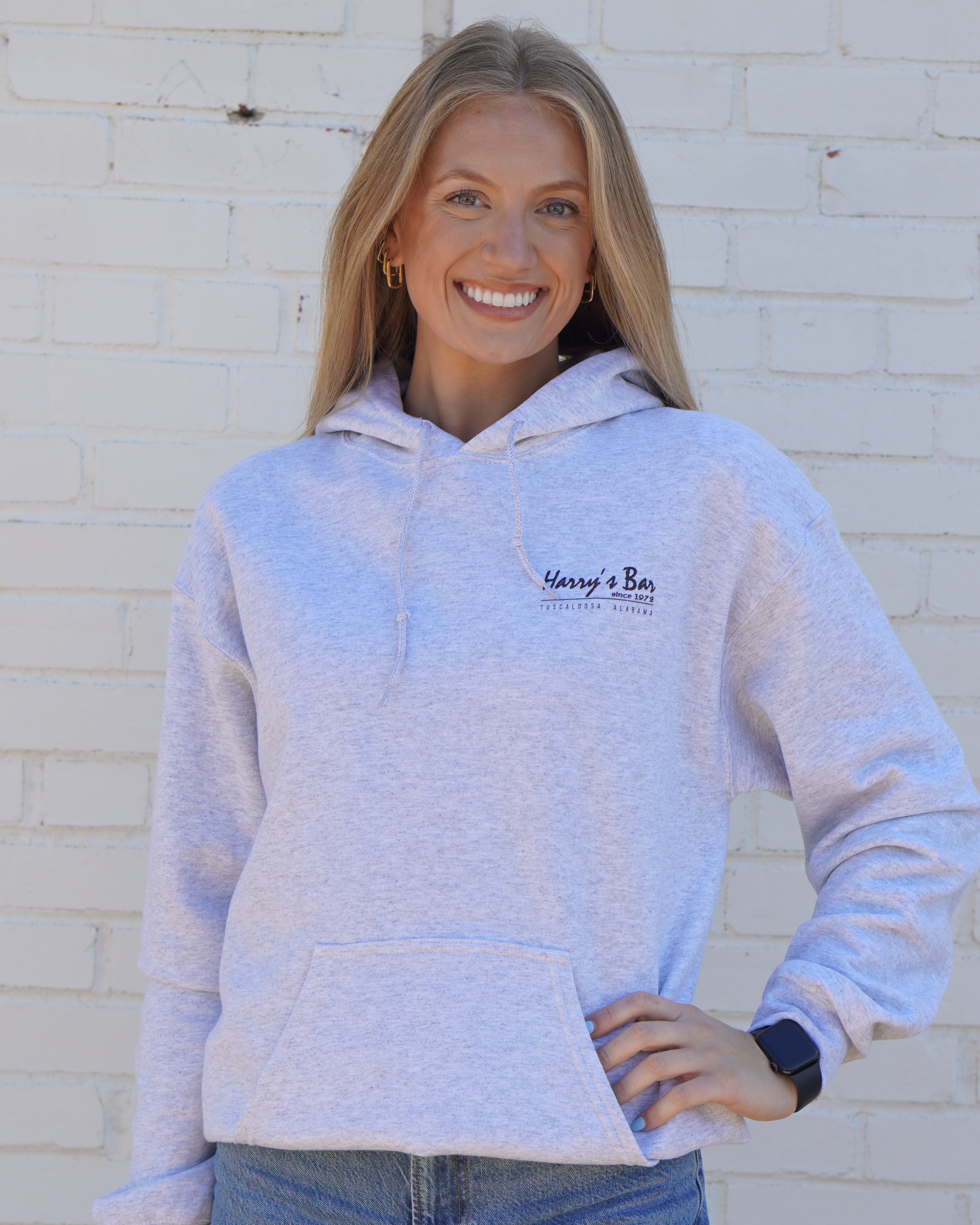 Harry’s Bar Grey Sweatshirt Front: Harry's Bar Logo