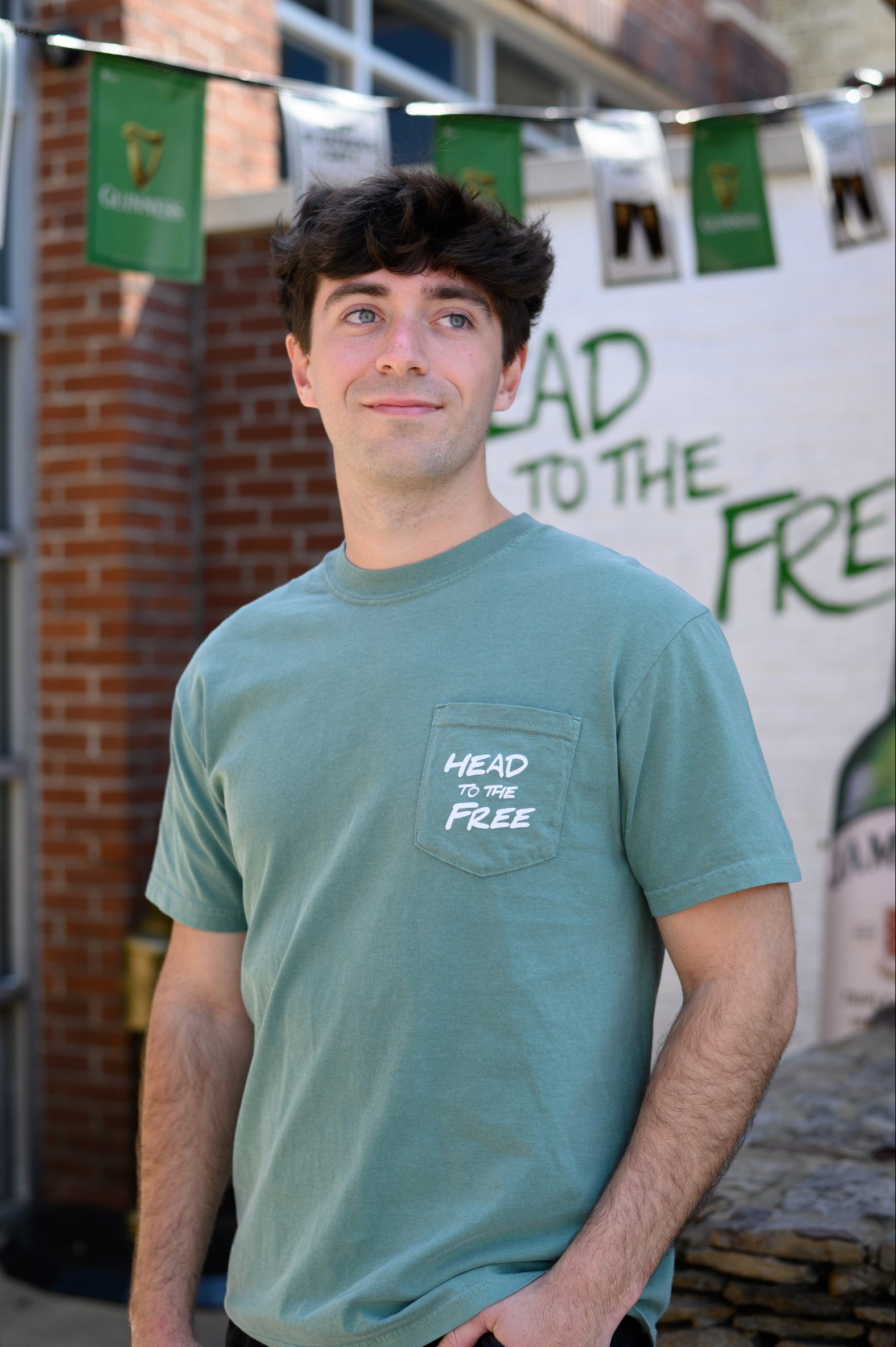 Innisfree Front Pocket Design with White text “Head To The Free”