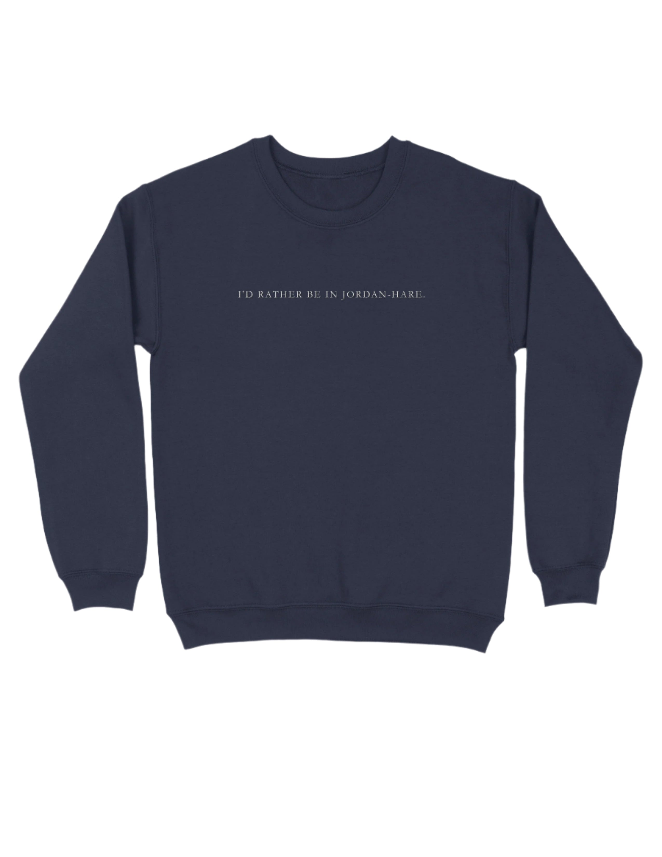 Auburn University Navy Sweatshirt with White "I'd Rather Be In Jordan-Hare" embroidery