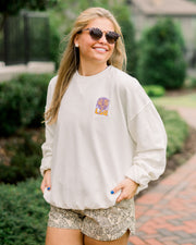 LSU Tiger Embroidered Crewneck