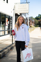 University of Alabama Grey ¼ Zip Sweatshirt with Leaning Al Logo Embroidery on the chest