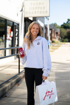 University of Alabama Grey ¼ Zip Sweatshirt with Leaning Al Logo Embroidery on the chest
