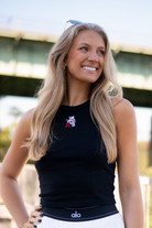 University of Alabama Black Ladies Tank Top with Leaning Al Logo embroidery