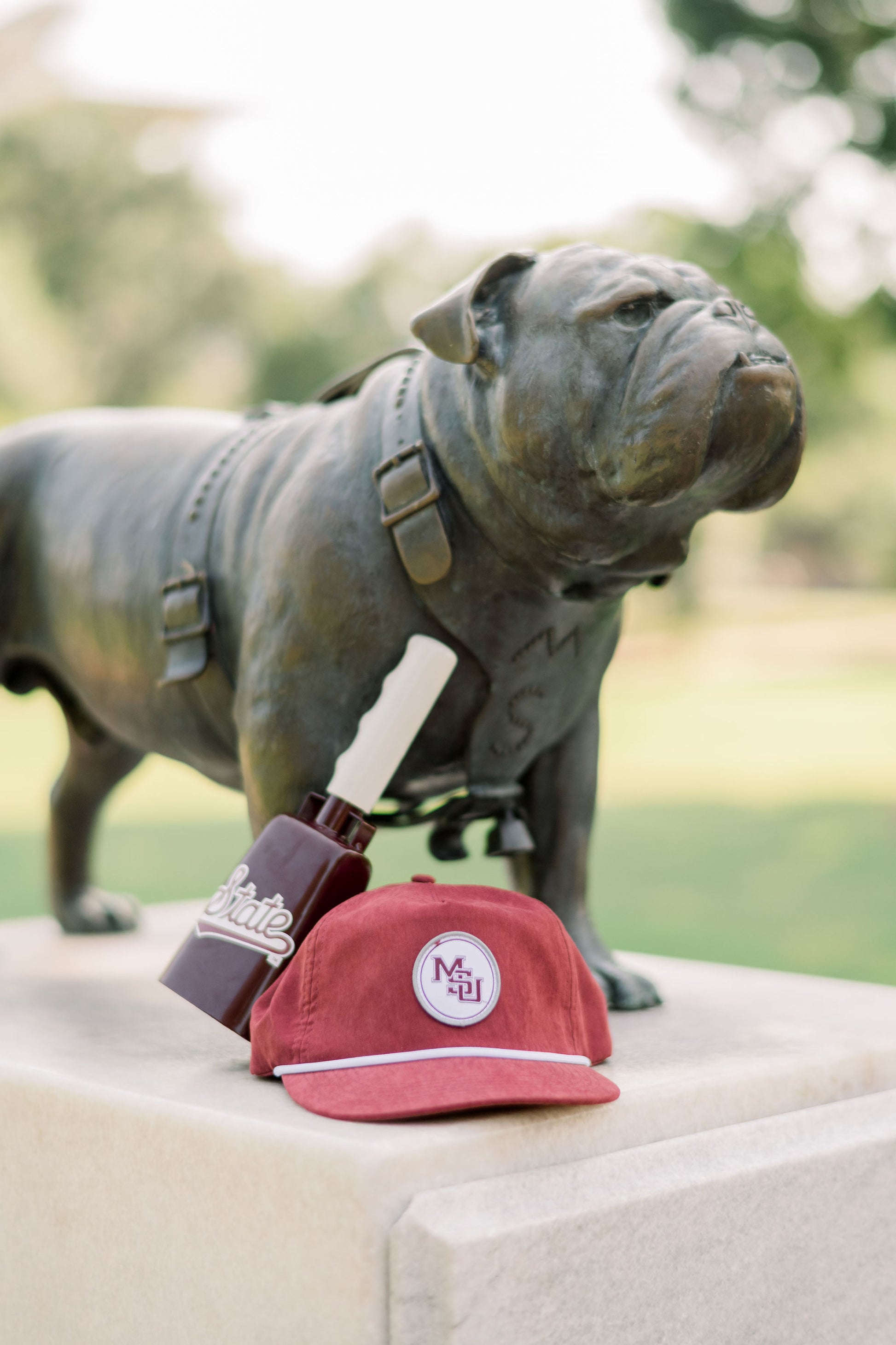 Mississippi State Maroon Hat with an old school MSU Logo patch