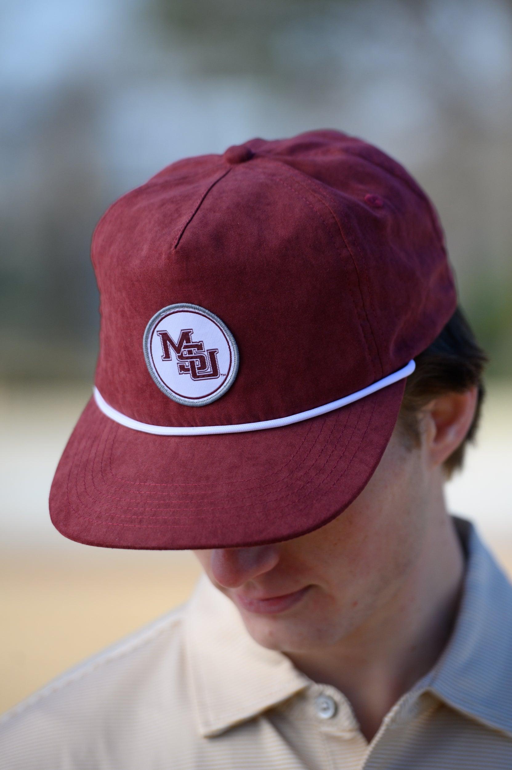 Mississippi State Maroon Hat with an old school MSU Logo patch