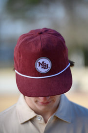 Mississippi State Maroon Hat with an old school MSU Logo patch