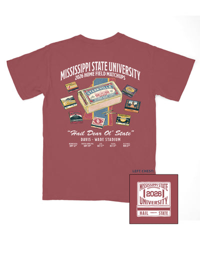 Mississippi State 2026 Season Schedule Shirt