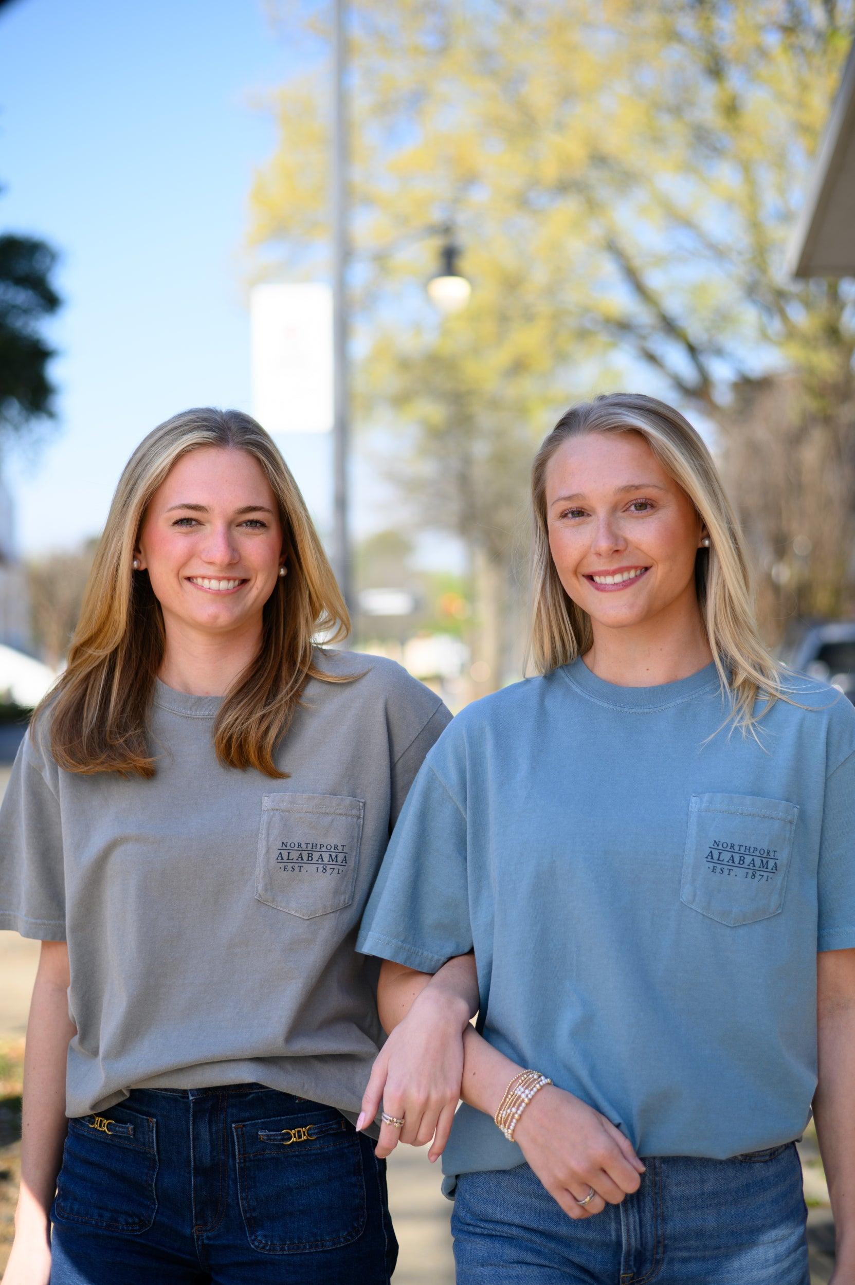 Local Merch Front Pocket Design Featuring Text “Northport Alabama EST 1871”