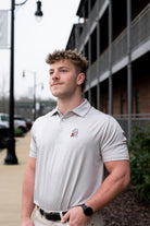 University of Alabama Grey Men's Diamond Polo with Old School Al Logo embroidery
