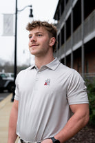 University of Alabama Grey Men's Diamond Polo with Old School Al Logo embroidery